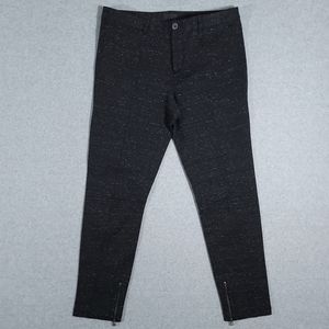 ATM Anthony Thomas Melillo Pants Size 12 Melange Ponte Skinny Moto Black Speckle